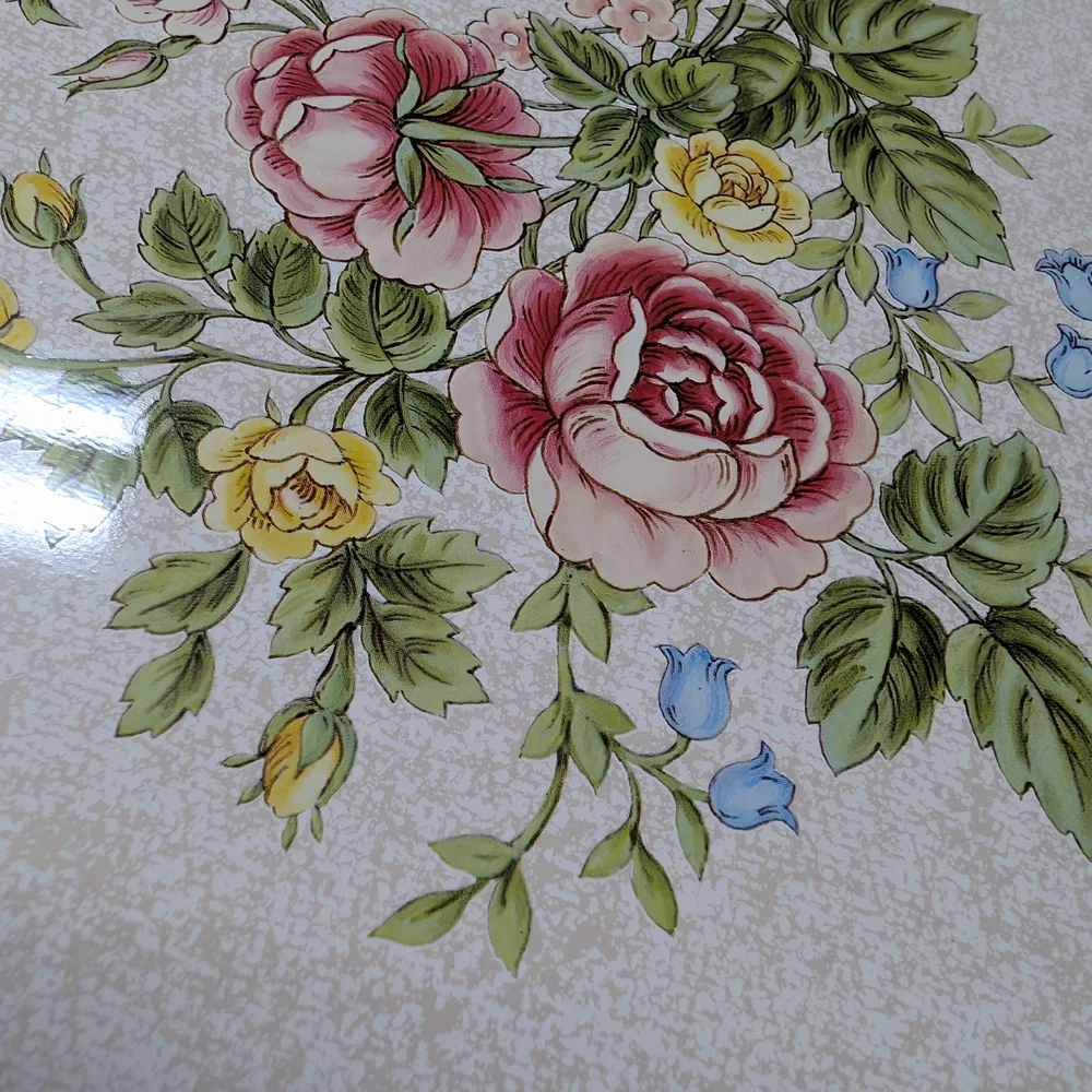 Avon Floral Vanity Tray Set in Pink and Green